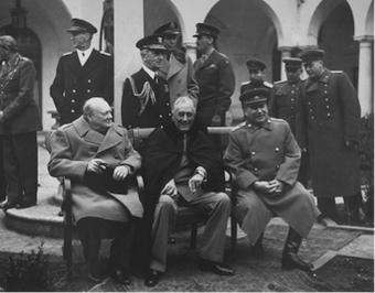 Churchill, Roosevelt and Stalin at the Yalta Conference