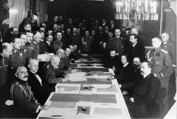 October Revolution, Decree on Peace, Armistice, Peace Talks, Brest Litovsk Treaty